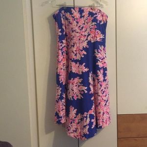 Lilly Pulitzer strapless cotton dress XL